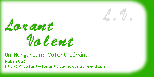 lorant volent business card
